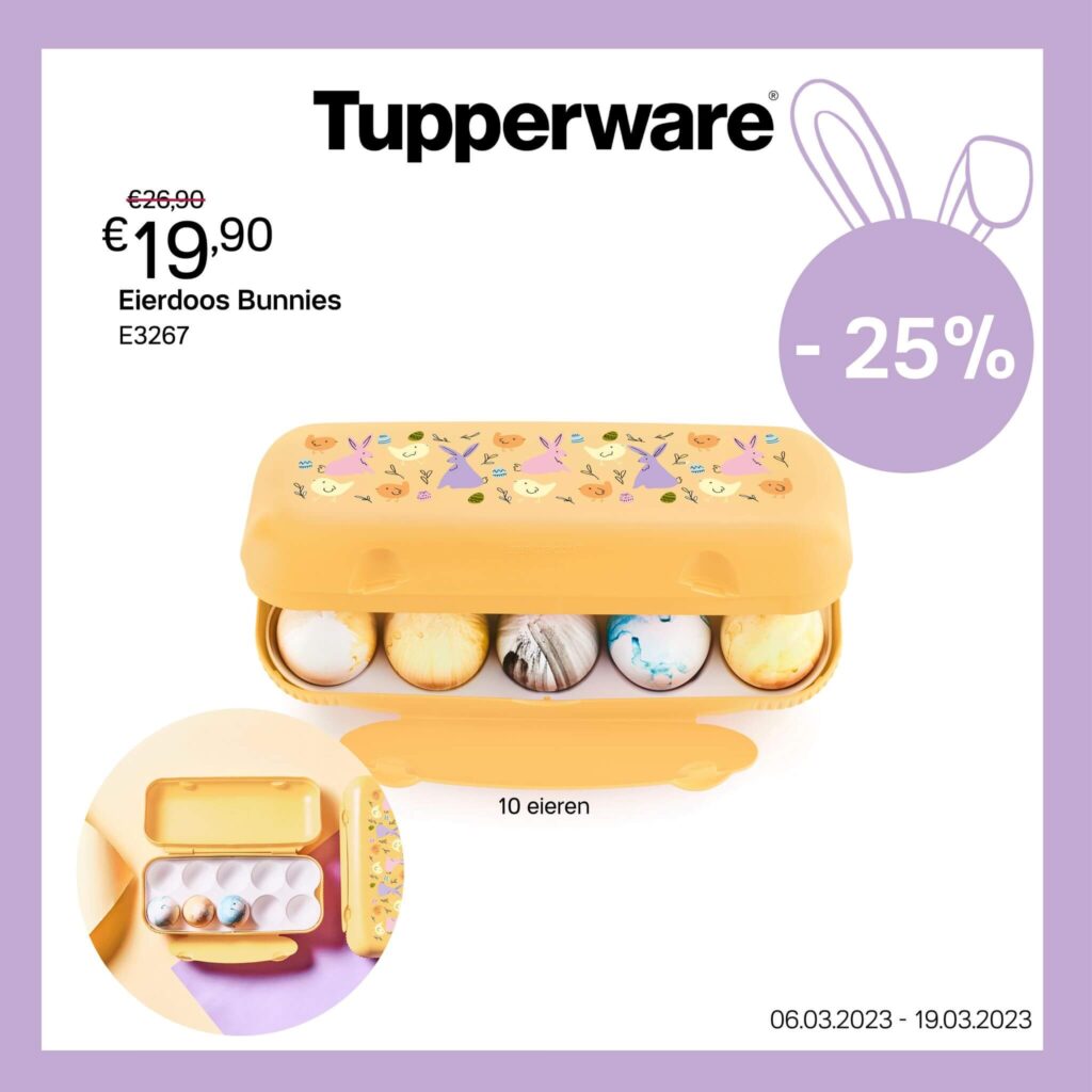Tupperware aanbieding eierdoos week 10 & 11 2023
