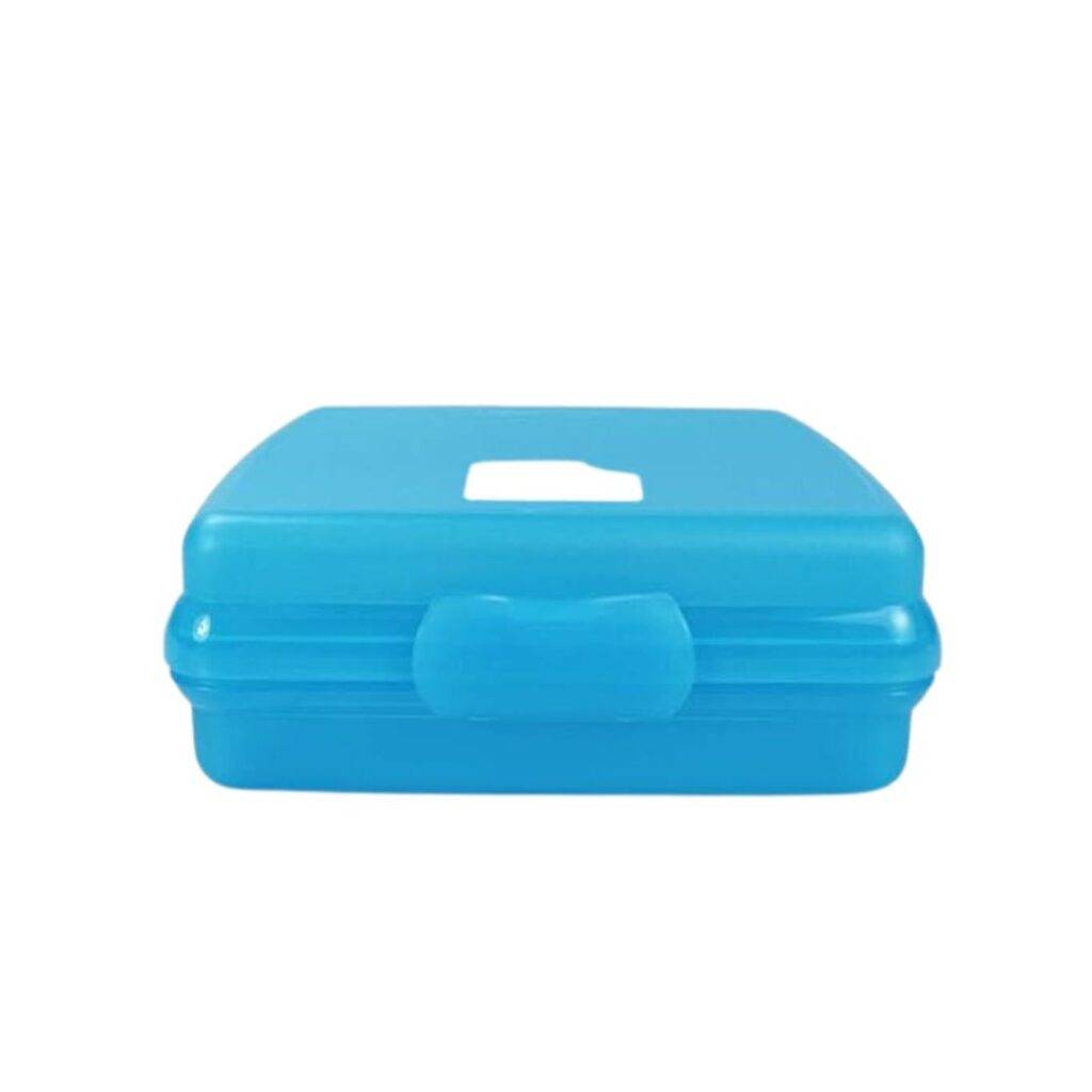 Tupperware Snackie blauw - lunchdoos, broodtrommel, sandwichdoos, brooddoos, fruitdoos