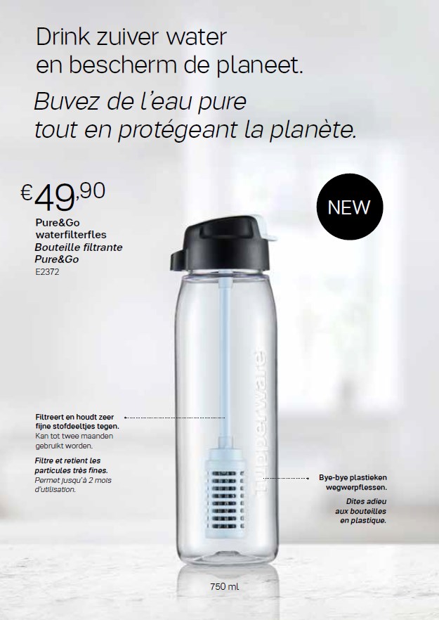 pure&go waterfilterfles