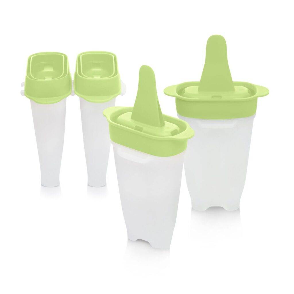 Tupperware 4 IJspinguïns lime groen - ijslollies, zelf ijslollies maken, lollitups, ijsvormpjes - 4 vormpjes