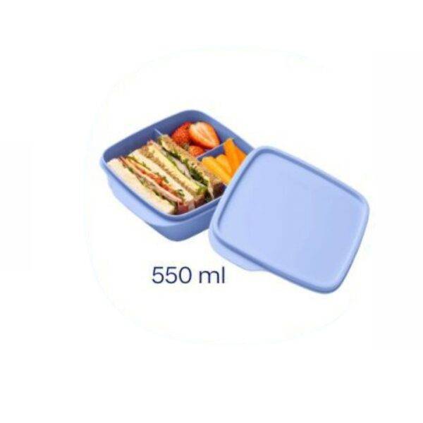 Vakjeslunchdoos 550 ml licht blauw