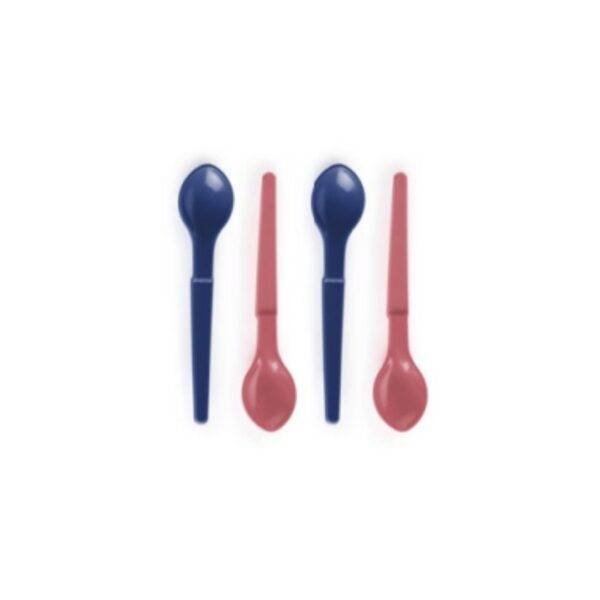 4 hang aan lepeltjes rood blauw