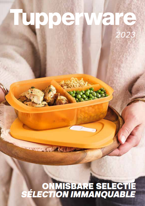 Tupperware catalogus en (oude) maandfolders archief 44 voorkant onmisbare selectie folder 2023 voorkant onmisbare selectie folder 2023
